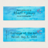 Jeton de boisson - mariages/anniversaires entièrem (Devant & derrière)