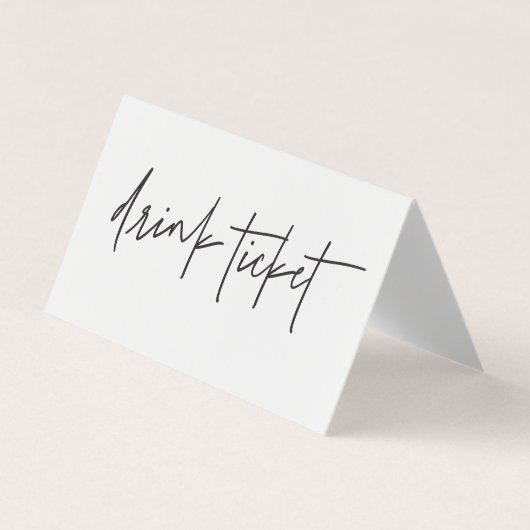 Jeton de la carte Mariage de boisson gratuite à la (Devant)