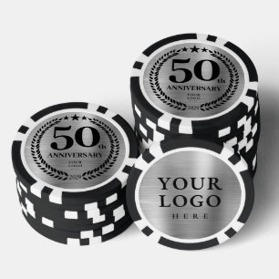 Jeton de poker 50e anniversaire d'entreprise
