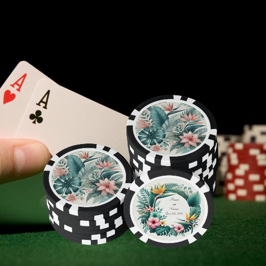Jeton de poker à l'essence tropicale légère
