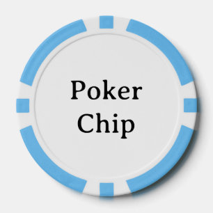 Jeton de poker bleu clair au nom personnalisé