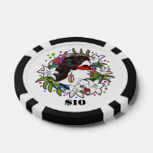 Jeton de poker de 10 $ portoricain (Simple)