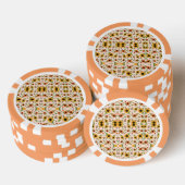 Jeton de poker rond avec une florale complexe (Empiler)