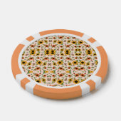 Jeton de poker rond avec une florale complexe (Simple)