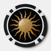 Jeton de poker Soleil doré (Verso)