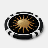 Jeton de poker Soleil doré (Simple)