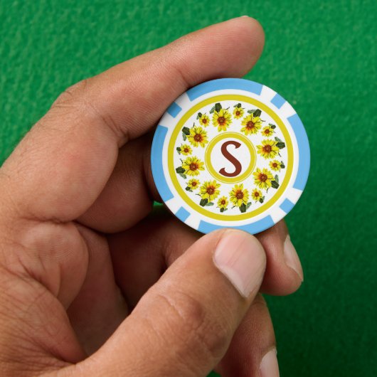 Jeton de poker Tournesol (main)
