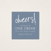 Jetons de boisson  Dusty Blue Mariage (Devant)