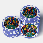 Jetons de Casino Nuit de Poker Pop Art (Empiler)