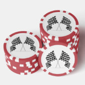 Jetons de poker à motif de drapeau à damier (Empiler)