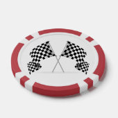 Jetons de poker à motif de drapeau à damier (Simple)