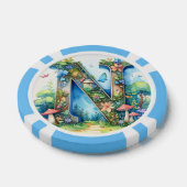 Jetons de poker aux initiales N (Simple)