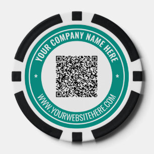 Jetons de poker avec code QR de texte personnalisé