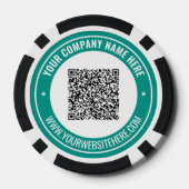 Jetons de poker avec code QR de texte personnalisé (Verso)