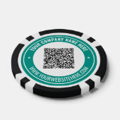 Jetons de poker avec code QR de texte personnalisé (Simple)