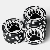 Jetons de poker Bear Paw noir et blanc (Empiler)