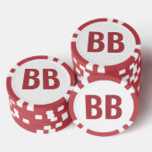 Jetons de poker Big Blind BB Texte Rouge Blanc Sim (Empiler)