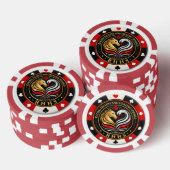 Jetons de poker - Cœurs en course et Sources de gu (Empiler)