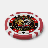 Jetons de poker - Cœurs en course et Sources de gu (Simple)
