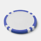 Jetons de poker composites, bordure rayée bleue (Simple)