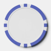 Jetons de poker composites, bordure rayée bleue (Recto)