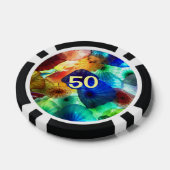 Jetons de poker conceptions de verre teinté Jeux d (Simple)