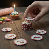 Jetons de poker d'anniversaire de train vintage es