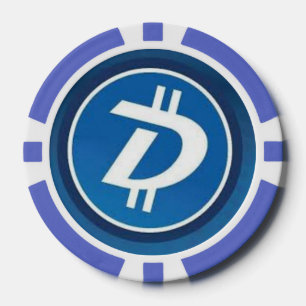 Jetons de poker d'argile de Digibyte