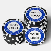 Jetons de poker de société avec logo et texte pers (Empiler)