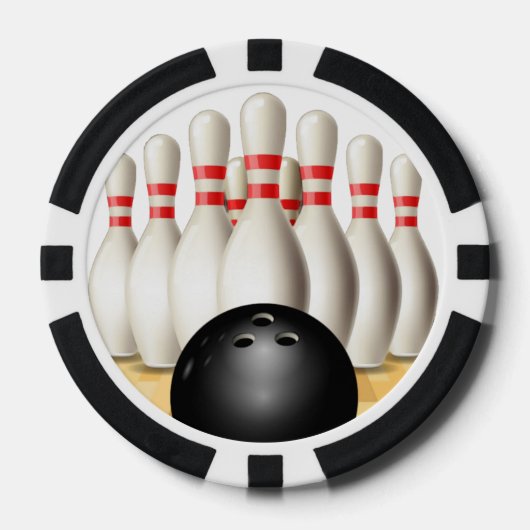 Jetons de Poker Design Bowling (Recto)