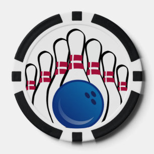 Jetons de poker design bowling