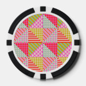 Jetons de poker en patchwork coloré (Recto)