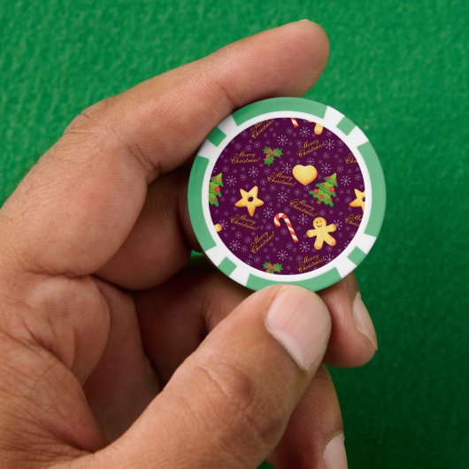 Jetons de poker Joyeux Noël (main)