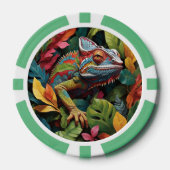 Jetons de poker Lizard Leaves & Colour (Recto)