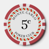 Jetons de poker Monte Carlo lisses à marque person (Recto)