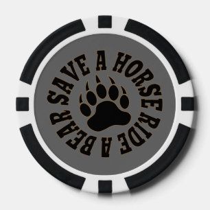 Jetons de poker noir Gay Bear