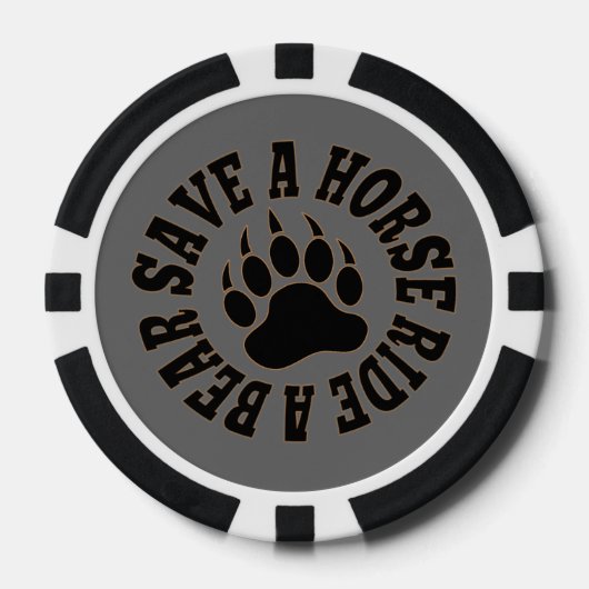 Jetons de poker noir Gay Bear (Recto)