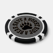 Jetons de poker noir Gay Bear (Simple)