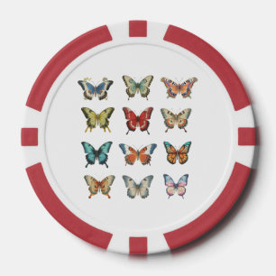 Jetons de poker Papillon Coloré
