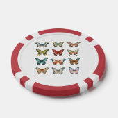 Jetons de poker Papillon Coloré (Simple)