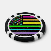 Jetons de poker personnalisables du drapeau améric (Simple)