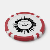 Jetons de poker personnalisables Las Vegas 2025 (Simple)