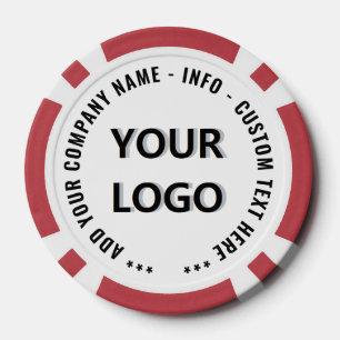 Jetons de poker personnalisés avec logo et texte d