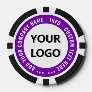 Jetons de poker personnalisés avec texte de logo d