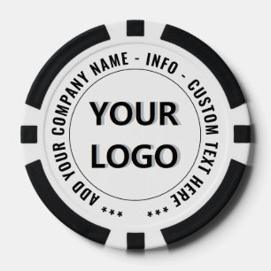 Jetons de poker personnalisés avec texte et logo d