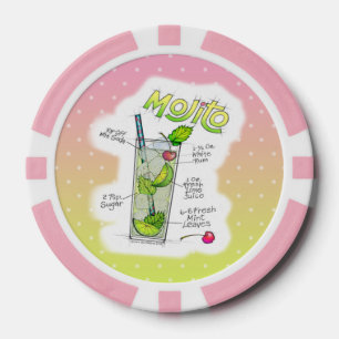 JETONS DE POKER PERSONNALISÉS - RECIPE DE MOJITO C