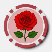 Jetons de poker Rose Rouge (Verso)