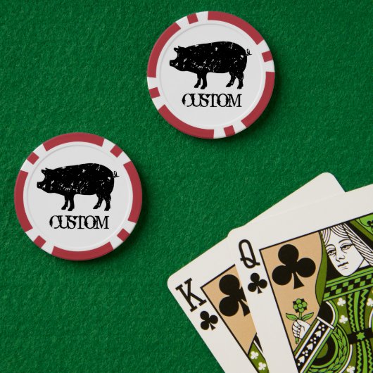 Jetons de puces de poker personnalisés avec logo s (Table de poker (double))