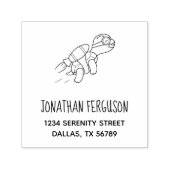 Jetpack Turtle Address Zelfinktende Stempel (Design)