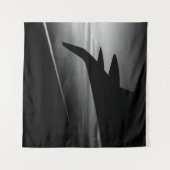 Jets in zwart-wit wandkleed (Voorkant)